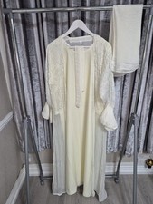 Women's Embellished Dubai Diamond Abaya With Matching Scarf Size 56