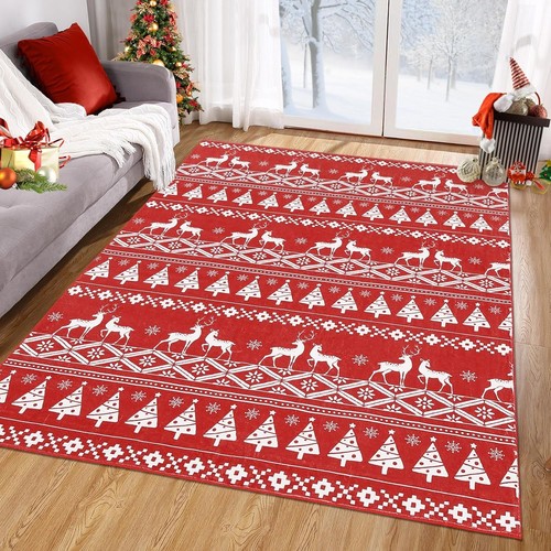 Christmas area rug with - christmas,