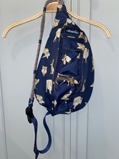 HTF Kavu Mini Crossbody Sling Rope Bag Navy Range Woodland Owl Fox Eagle Bison