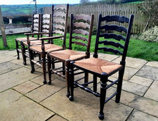 Set vintage carved oak - 5,
