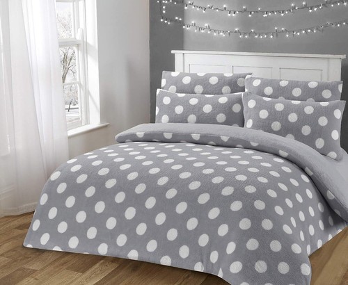 Teddy fleece polka dots - teddy,