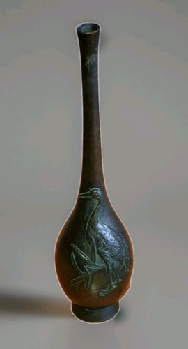 Antique japanese bronze - japanese, vase