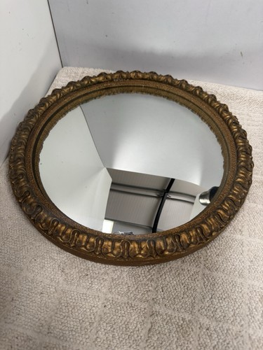 Antique round convex mirror - antique,