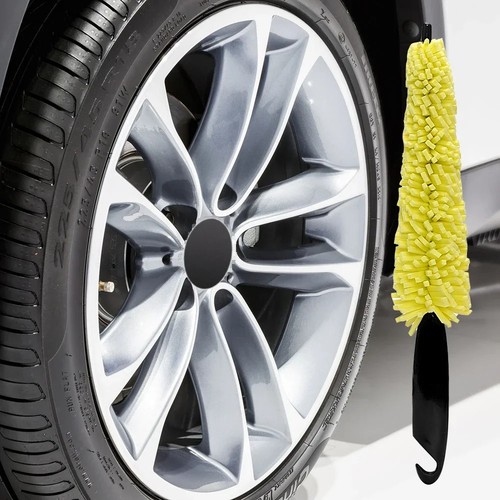 Car wheel brush cleaning - car,