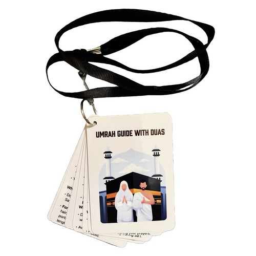 Umrah dua cards with lanyard - dua,