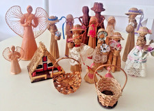 VINTAGE FOLK ART COLLECTION CORN DOLLIES ETC