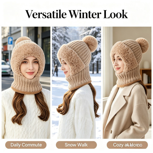 Winter beanie hat warm - warm, knit