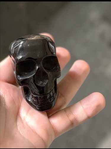 Golden sheen obsidian skull - sheen,