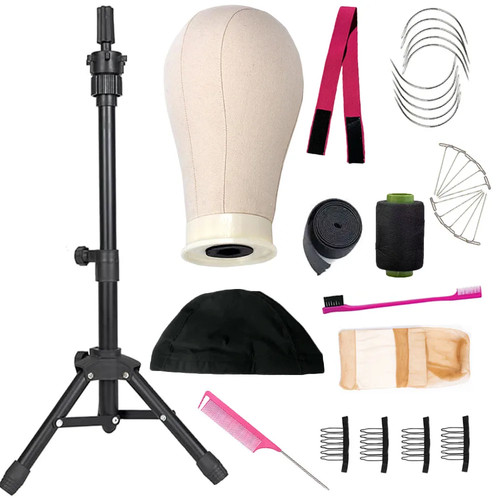 Canvas block wig head - canvas,
