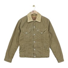 Levis Corduroy Sherpa Jacket Mens Size S/M Beige Collared Trucker Slim