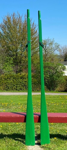 Pair vintage wooden oars - of,