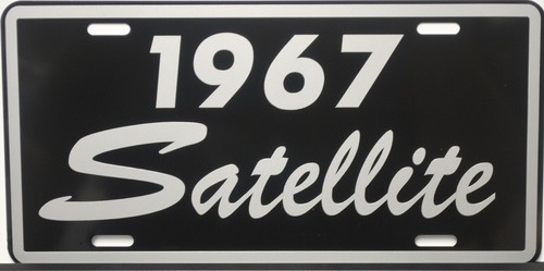1967 satellite metal license - satellite,