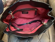 Russell & Bromley Large Leather Black Tote Bag Detachable Shoulder Strap