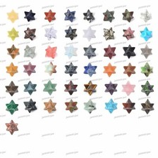 25mm Carved Gemstone Crystal Merkaba Star Healing Sacred Geometry Chakra Stone