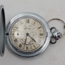 Molnija Soviet Russian USSR Order Of October Revolution Pocket Watch - Runs!