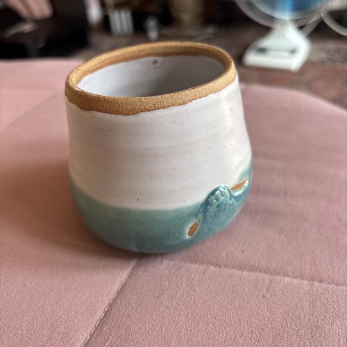 Handmade ceramic wine cup hug - wine,
