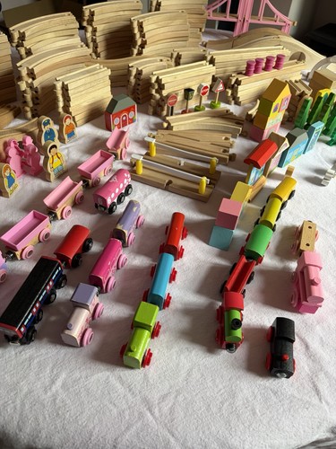 Wooden train set bundle large - set,