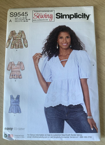 Simplicity s9545 summer - summer, top
