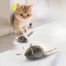 2x Squeaky Mouse Cat Toy
