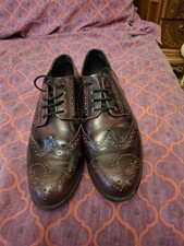 LADIES JOHN ROCHA BURGUNDY  LEATHER BROGUES SIZE 6.5 / 40