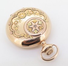 .C 1899 Waltham 14K Multicolour Gold 11 Jewel 6s Pocket Watch 