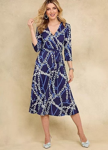 Kaleidoscope navy chain print - kaleidoscope,