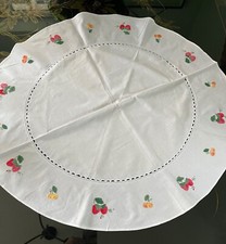 Vintage Applique small round Tablecloth