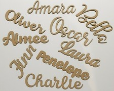 Personalised Wooden  Names Letters Words MDF Plaque Sign Nursery Custom Décor
