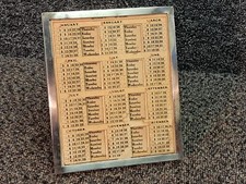Antique Finnigans Ltd Silver Frame Perpetual Desk Calendar
