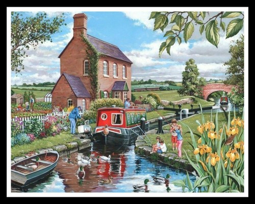 Barge houseboat river - 8",