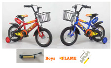 Red/Blue Flame Boys Bike Kids