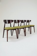 Dining Chairs Set Of 4 Scandinavian Design Sauvage Green Upholstery