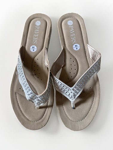 Pavers silver embellished toe - embellished,