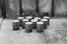 Dented Oil Drums - UNPAINTED -