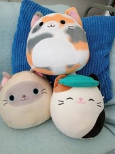 3x Cat Squishmallows Soft Toy Bundle No Tags Kitty Plushies