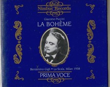 NIMBUS 2 CD MILAN 1938 BENIAMINO GIGLI - PUCCINI LA BOHEME