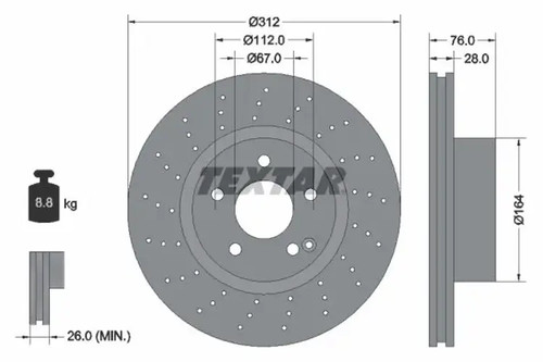 Brake disc internally - 2x,