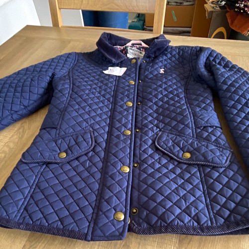 Joules girls navy quilted - joules,