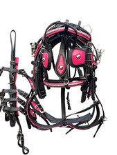 QUICK HITCH HARNESS DRIVING BIOTHANE SHETLAND PONY COB RED GREEN PINK FREE POST