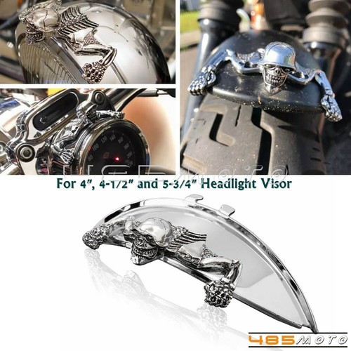 Chrome headlight visors fender - headlight,