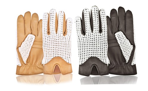 Men leather driving gloves - driving,