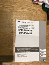 MANUALS FOR PIONEER PLASMA TV PDP-505XDE PDP-435XDE PDP-505HDE PDP-435HDE