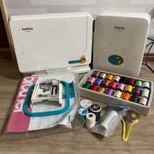 Brother P-5000 Embroidery Machine with Winnie the Pooh Design, White, Used