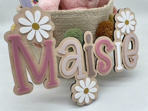 Personalised flower wooden