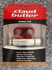 bike bicycle lights Claud Butler ENIGMA FIVE front 1w & rear .5w + batteries new