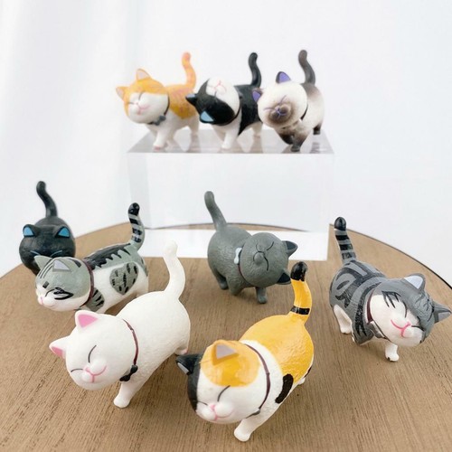 9pcs lovely solid - pvc, cats