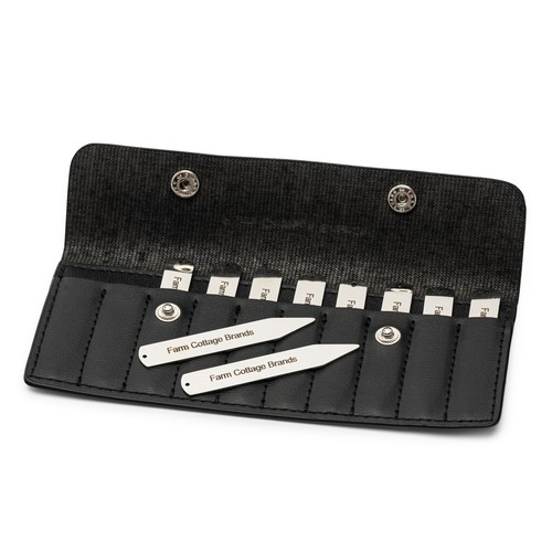 Luxury black leather case with