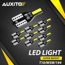 10Pcs White LED Interior Dome Map License Light Bulb T10 2825 168 158 194 CANBUS