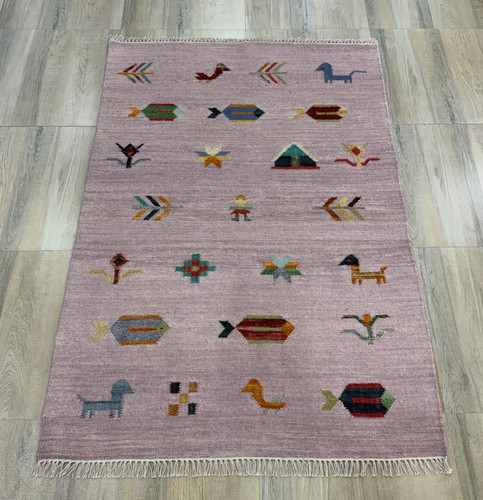 Tribal handwoven wool - tribal, rug