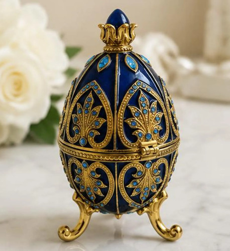Red blue crystal fabergé - crystal,